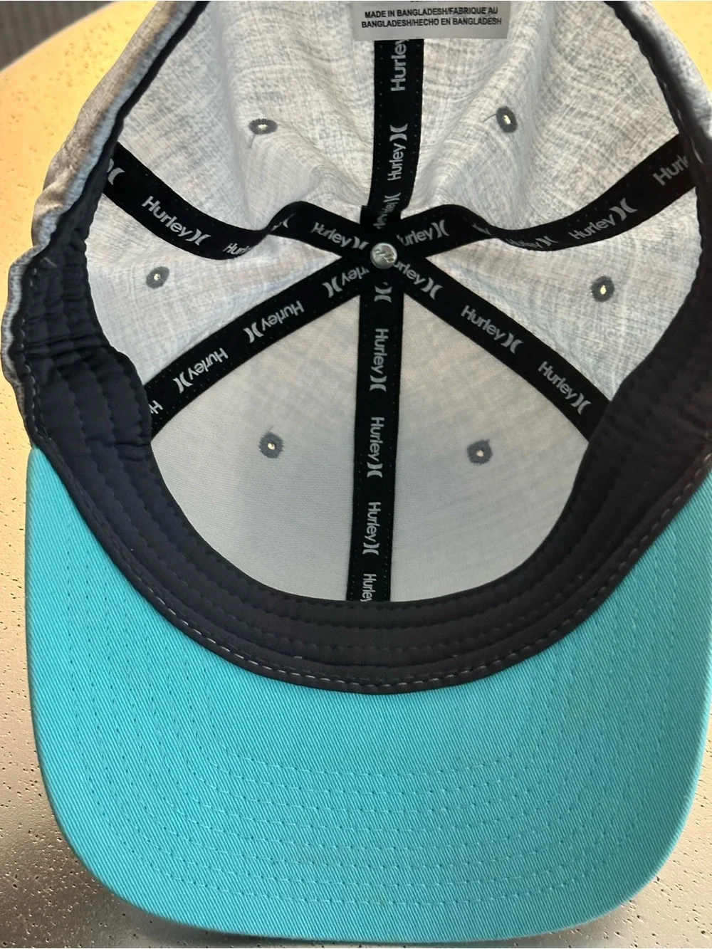 Nike Dri-Fit Hurley Gray Heathered Cap with Teal Trim